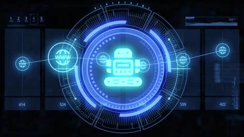Industrial automation technology concept. Collaborative robot, cobot. Stock Footage 309361497