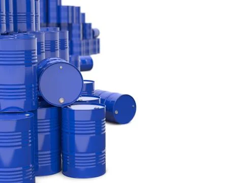 Industrial Background with Barrels. Illustrazione stock