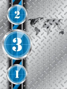 Industrial background with blue countdown timer Stock Illustration