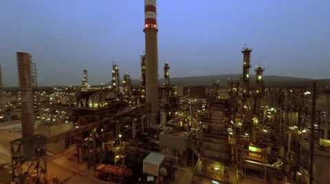 Industrial background. gas and oil production. chemical industry Stock Footage
