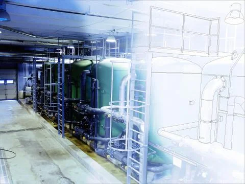 Industrial background Stock Illustration