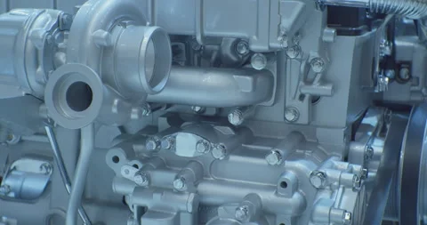 Industrial background.part of an internal combustion engine.close-up 動画素材 161754988