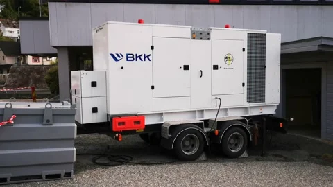 Industrial backup generator for power grid Stock Footage 160349007