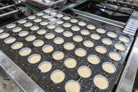 Industrial Baking Process Stock Photos