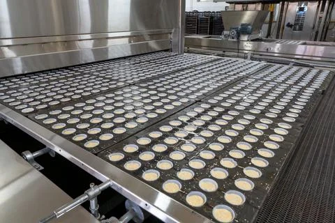 Industrial Baking Process Stock Photos