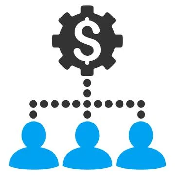 Industrial Bank Client Relations Flat Vector Icon イラスト素材