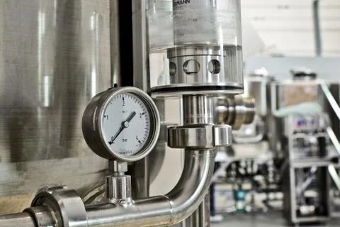 Industrial barometer Stock Photos
