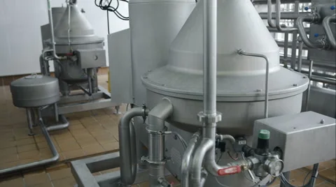 Industrial barrels for milk pasteurization Video stock 57213858