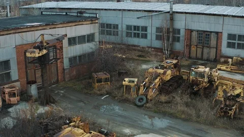 Industrial base with equipment Stock Footage 119978039