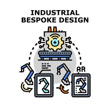 Industrial bespoke design workflow planning automation イラスト素材