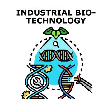 Industrial biotechnology modifying dna for engineered products 스톡 일러스트