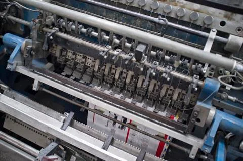 Industrial bookbindery machine Stock Photos