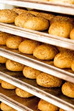Industrial bread bakery Stock Photos