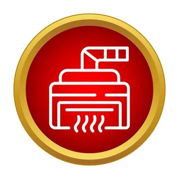 Industrial bread oven machine icon for baking production Illustrazione stock