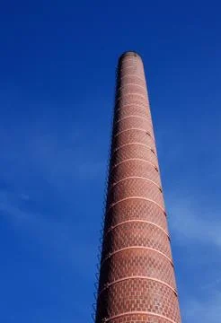 Industrial brick smoke stack Stock Photos