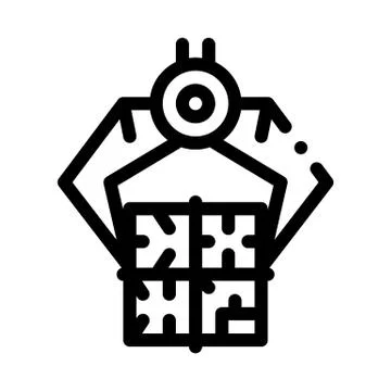 Industrial building crane icon vector outline illustration Ilustración de archivo