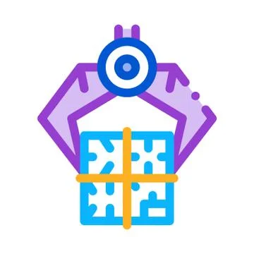 Industrial building crane icon vector outline illustration Ilustración de archivo