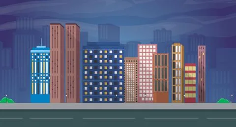 Industrial Building Flat Illustrations Stock Illustration