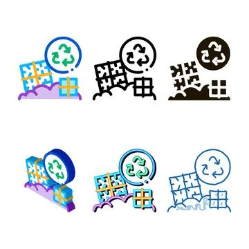 Industrial building icon vector series outline Ilustración de archivo