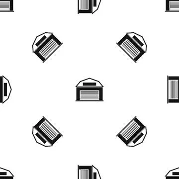 Industrial building pattern seamless black 스톡 일러스트