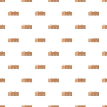 Industrial building repeating pattern on white background Stockillustratie