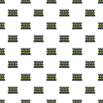 Industrial building seamless pixel art pattern repeating background Illustrazione stock