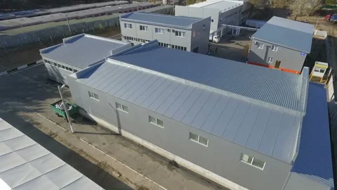Industrial building top view Stock Footage 105126964