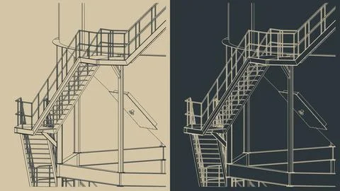 Industrial bulk flaky cement silo close up illustrations Stock Illustration