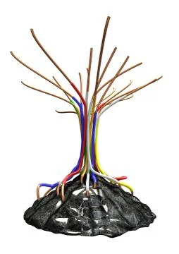 Industrial cable  tree Illustrazione stock