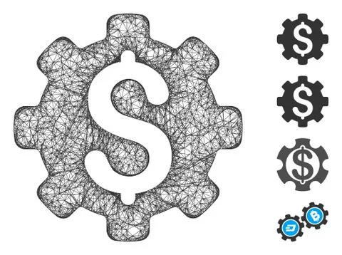 Industrial Capital Web Vector Mesh Illustration Stock Illustration