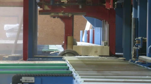 Industrial carpentry cnc cutting machine Video stock 59127809