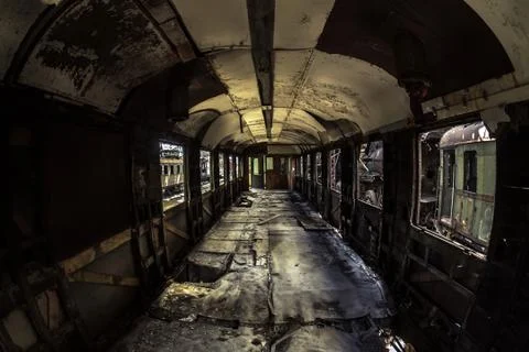 Industrial carriage interior Stock Photos