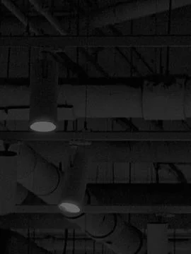 Industrial ceiling with spotlights Fotos de archivo