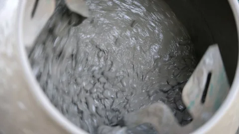 Industrial cement mixer machine at construction site. Concrete pouring. Mixes Stock-Footage 95289626