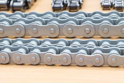 The industrial chains for machine Stock Photos