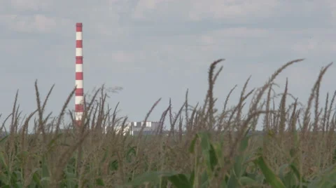 Industrial chimney 4K [Fallout] Stock Footage 41380084