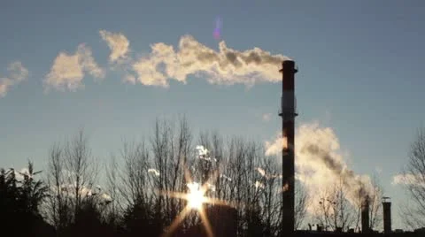 Industrial chimney _1 Stock Footage 18315159