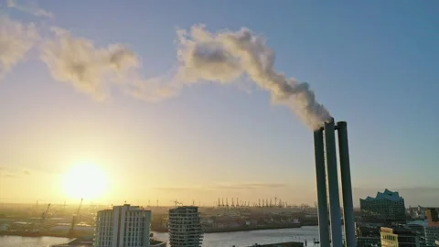 Industrial chimney Stock Footage 142036528