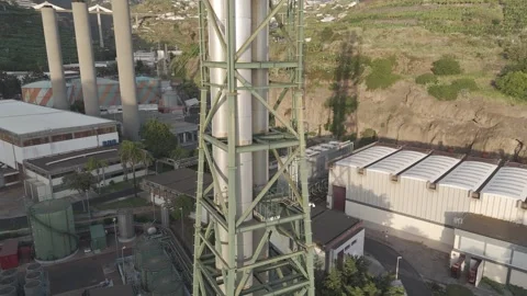 Industrial chimney Stock Footage 260949496
