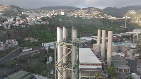 Industrial chimney Stock Footage 260949548