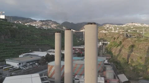Industrial chimney Stock Footage 260949609
