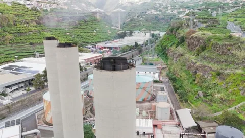 Industrial chimney Stock Footage 260949621