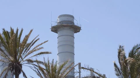 Industrial Chimney Lighthouse Stock Footage 54441430