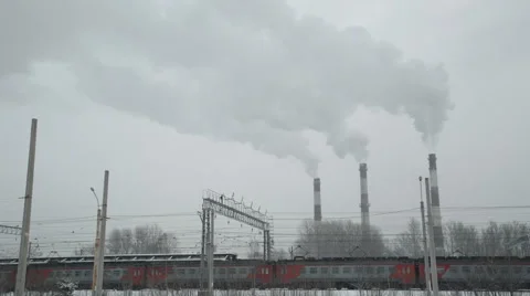 Industrial chimney smoke background 動画素材 59180712