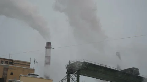 Industrial chimney smoke background 스톡 동영상 59181306