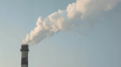Industrial chimney smoke Stock Footage