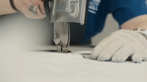 Industrial circular knife for textiles Video stock 117932244