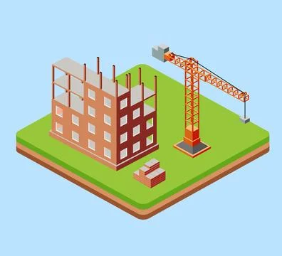 Industrial city building Ilustración de archivo