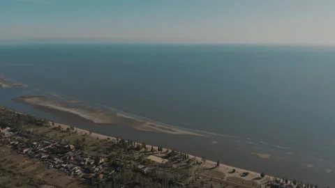 Industrial city Mariupol in the summer. Flight over the city in peacetime. Stock Footage 194777553
