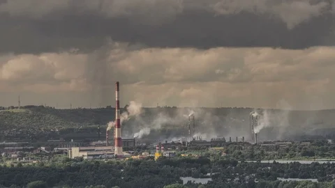 Industrial city - timelapse Stock Footage 78029012